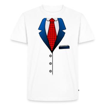 Suit - T-shirt Premium bio Homme - blanc - Devant - Nico (187cm)