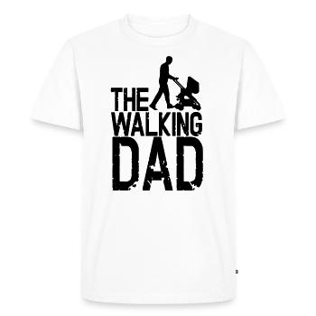 Le papa qui marche - T-shirt Premium bio Homme - blanc - Devant - Nico (187cm)