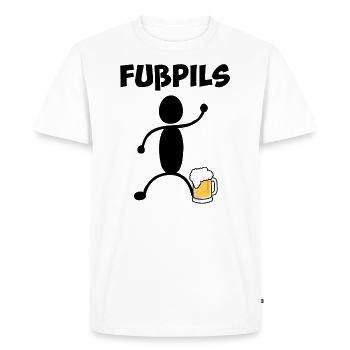 Fußpils - T-shirt Premium bio Homme - blanc - Devant - Nico (187cm)