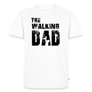 Le papa qui marche - T-shirt Premium bio Homme - blanc - Devant - Nico (187cm)