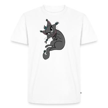 Douce dame de chat chillt - T-shirt Premium bio Homme - blanc - Devant - Nico (187cm)