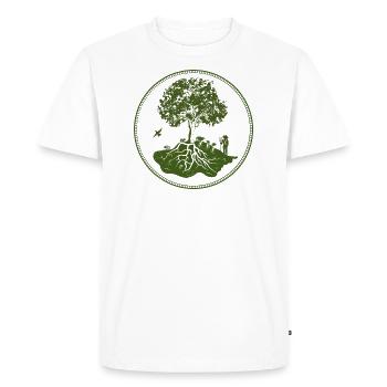 Permaculture Design nature, écologie, durable - T-shirt Premium bio Homme - blanc - Devant - Nico (187cm)