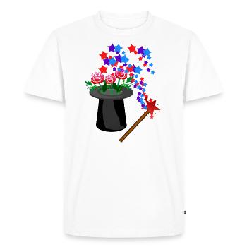 Magic Hat Wand Fleurs Étoiles - T-shirt Premium bio Homme - blanc - Devant - Nico (187cm)