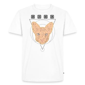 Sphinx Chat Égyptien Chat Sans Poils - T-shirt Premium bio Homme - blanc - Devant - Nico (187cm)