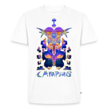 I Love Camping - Men's Premium Organic T-Shirt - white - Front - Nico (187cm)