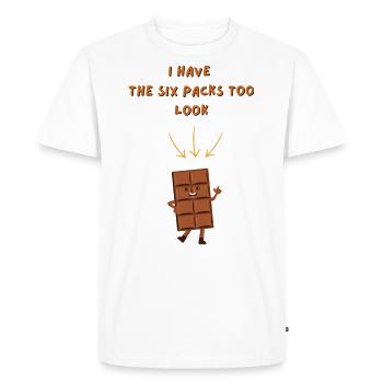 I have the six packs - Men's Premium Organic T-Shirt - white - Front - Nico (187cm)