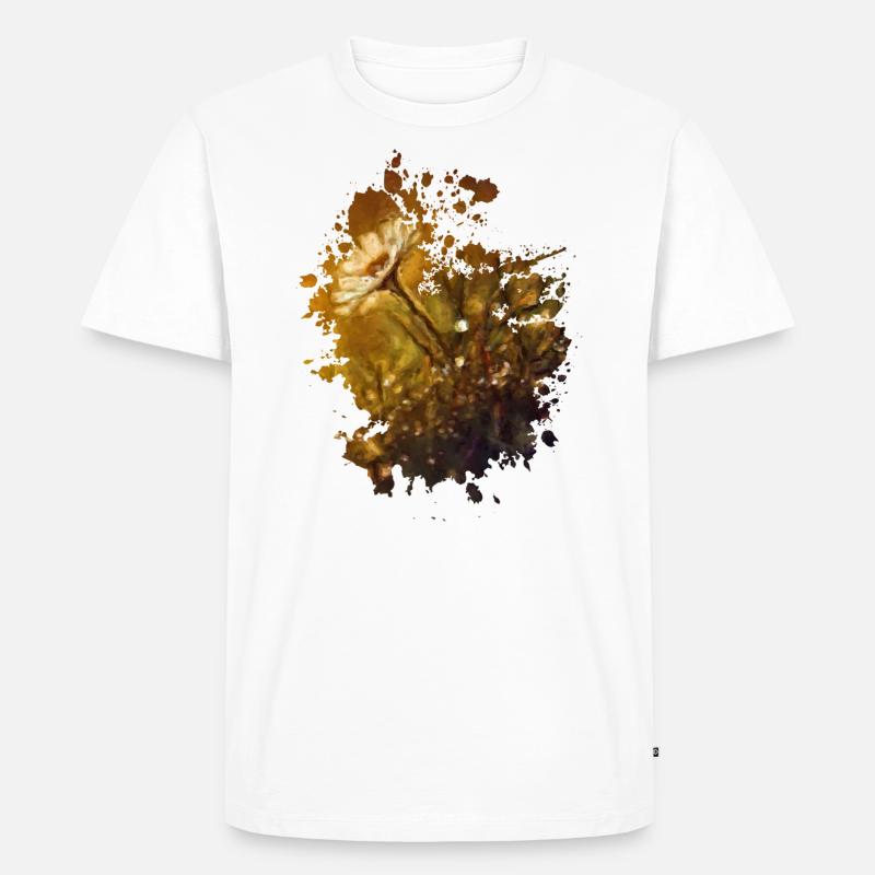 Blume - Männer Premium Bio T-Shirt - Weiß