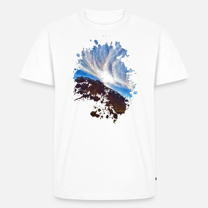 Wolkenbildung - Männer Premium Bio T-Shirt - Weiß