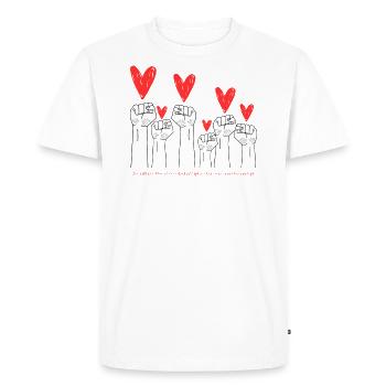 we can - Männer Premium Bio T-Shirt - Weiß - Vorne - Nico (187cm)