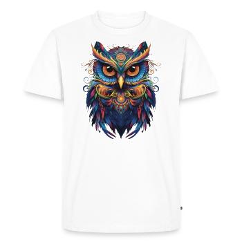 Ethnic Owl - Men's Premium Organic T-Shirt - white - Front - Nico (187cm)