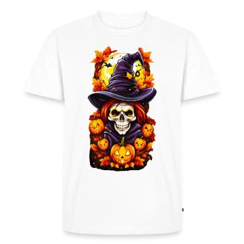 Halloween Horror Skull - T-shirt Premium bio Homme - blanc - Devant - Nico (187cm)