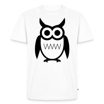 Petite chouette - T-shirt Premium bio Homme - blanc - Devant - Nico (187cm)