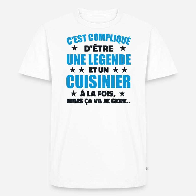 Legend & Cook Cook Geschenkidee - Männer Premium Bio T-Shirt - Weiß