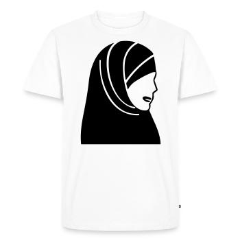 hijab headscarf muslim woman - Men's Premium Organic T-Shirt - white - Front - Nico (187cm)