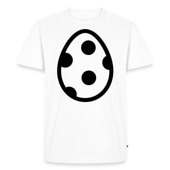 Egg - Men's Premium Organic T-Shirt - white - Front - Nico (187cm)