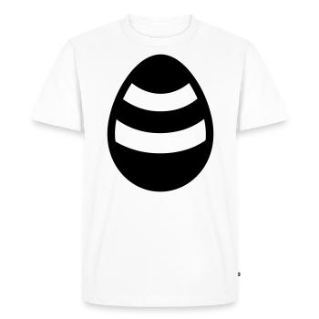 Oeuf - T-shirt Premium bio Homme - blanc - Devant - Nico (187cm)