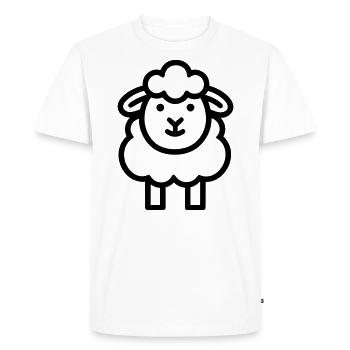 sheep - Men's Premium Organic T-Shirt - white - Front - Nico (187cm)