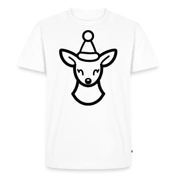 renne - T-shirt Premium bio Homme - blanc - Devant - Nico (187cm)
