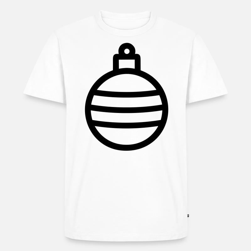 Weihnachtskugel - Männer Premium Bio T-Shirt - Weiß