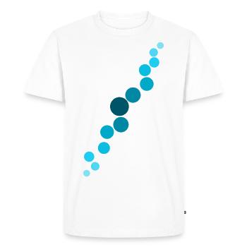 Blue bubbles - Men's Premium Organic T-Shirt - white - Front - Nico (187cm)