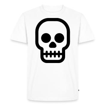 Tête de mort - T-shirt Premium bio Homme - blanc - Devant - Nico (187cm)