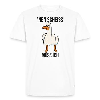 I have to give a shit cheeky saying middle finger - Men's Premium Organic T-Shirt - white - Front - Nico (187cm)