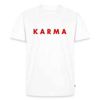 Karma - T-shirt Premium bio Homme - blanc - Devant - Nico (187cm)