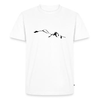 Montagne des Alpes leewarddesign - T-shirt Premium bio Homme - blanc - Devant - Nico (187cm)