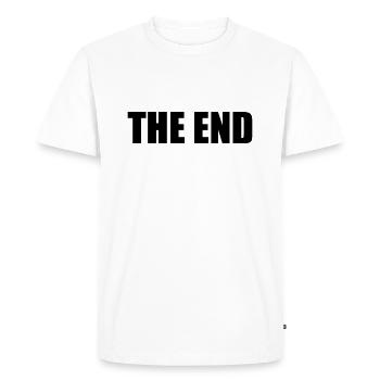 The end - Men's Premium Organic T-Shirt - white - Front - Nico (187cm)