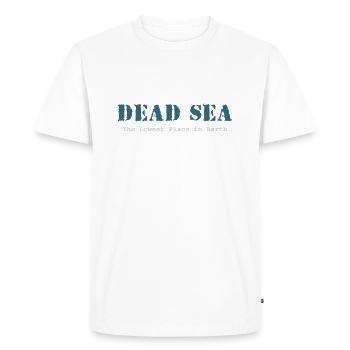 Dead sea cadeau sort Jewish Hanukkah - T-shirt Premium bio Homme - blanc - Devant - Nico (187cm)