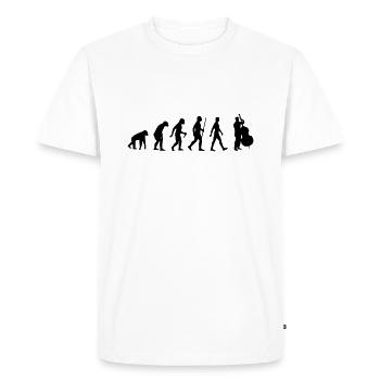 Contrebasse - Evolution Music Strings Instrument - T-shirt Premium bio Homme - blanc - Devant - Nico (187cm)