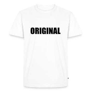Original - Men's Premium Organic T-Shirt - white - Front - Nico (187cm)