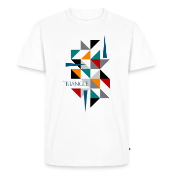 triangle - Men's Premium Organic T-Shirt - white - Front - Nico (187cm)
