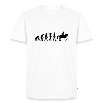 Évolution Cheval - T-shirt Premium bio Homme - blanc - Devant - Nico (187cm)