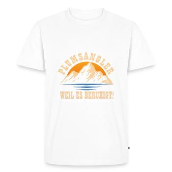 Pêche - T-shirt Premium bio Homme - blanc - Devant - Nico (187cm)