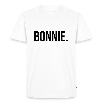 Partnerlook Partner Bonnie - noir - T-shirt Premium bio Homme - blanc - Devant - Nico (187cm)