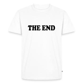 The end - Men's Premium Organic T-Shirt - white - Front - Nico (187cm)