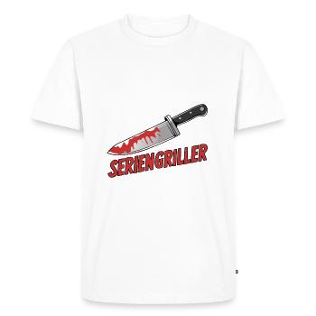 Série Griller Grill Master Funny Grill Motif - T-shirt Premium bio Homme - blanc - Devant - Nico (187cm)