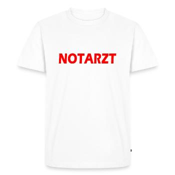Notarzt - T-shirt Premium bio Homme - blanc - Devant - Nico (187cm)