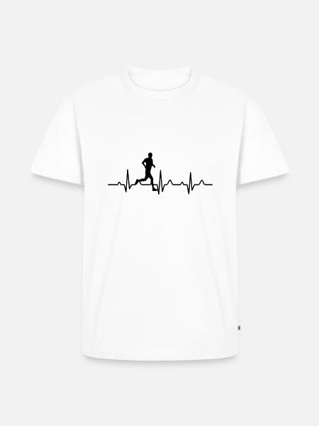 marathon - Men's Premium Organic T-Shirt - white