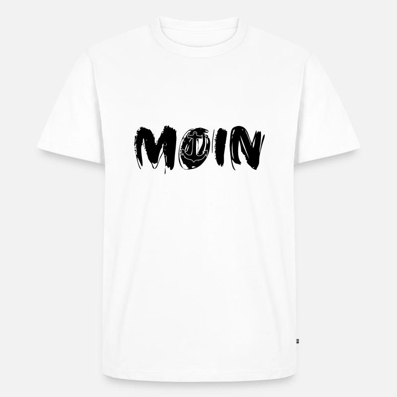 Moin Moin - Männer Premium Bio T-Shirt - Weiß