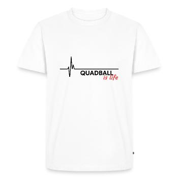Quadball is life. - Men's Premium Organic T-Shirt - white - Front - Nico (187cm)