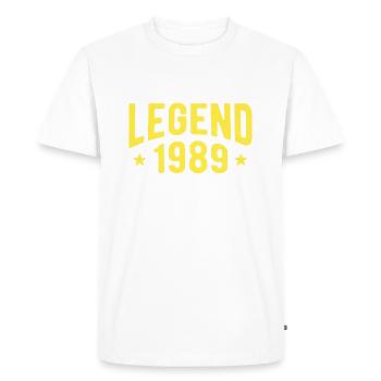 Living Legend 1989 - Men's Premium Organic T-Shirt - white - Front - Nico (187cm)