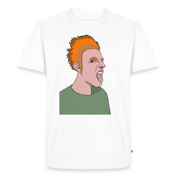power to the redheads - Men's Premium Organic T-Shirt - white - Front - Nico (187cm)