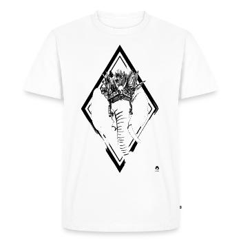 Elephant - Men's Premium Organic T-Shirt - white - Front - Nico (187cm)