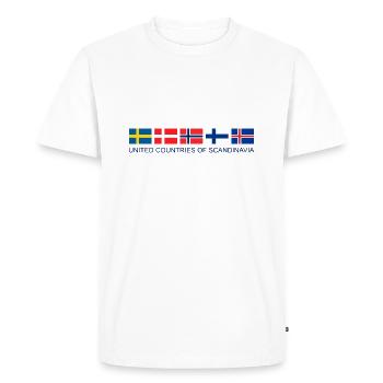 SCANDINAVIA | Pays unis de scandinavie - T-shirt Premium bio Homme - blanc - Devant - Nico (187cm)