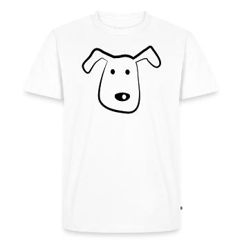 chien - T-shirt Premium bio Homme - blanc - Devant - Nico (187cm)