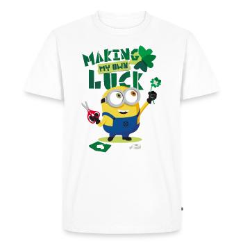 Minions Making My Own Luck - Men's Premium Organic T-Shirt - white - Front - Nico (187cm)