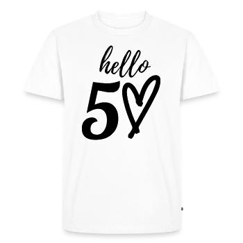 50th birthday - Men's Premium Organic T-Shirt - white - Front - Nico (187cm)