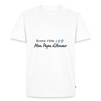 Bonne Fête - T-shirt Premium bio Homme - blanc - Devant - Nico (187cm)